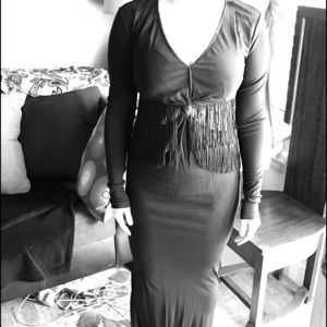 Long formal black dress